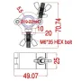 Струбцина для световых приборов 220B125ZY-DM6D