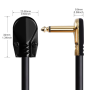 Патч кабели Donner Music Professional Guitar Effect Pedal Cable 6 inch 6-Pack EC889X6
