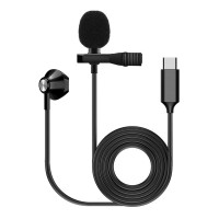 Петличный микрофон Fzone KM-05 Lavalier Microphone W/ Earphone (USB Type C)