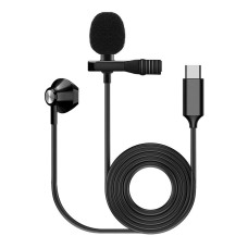 Петличний мікрофон Fzone KM-05 Lavalier Microphone W / Earphone (USB Type C)